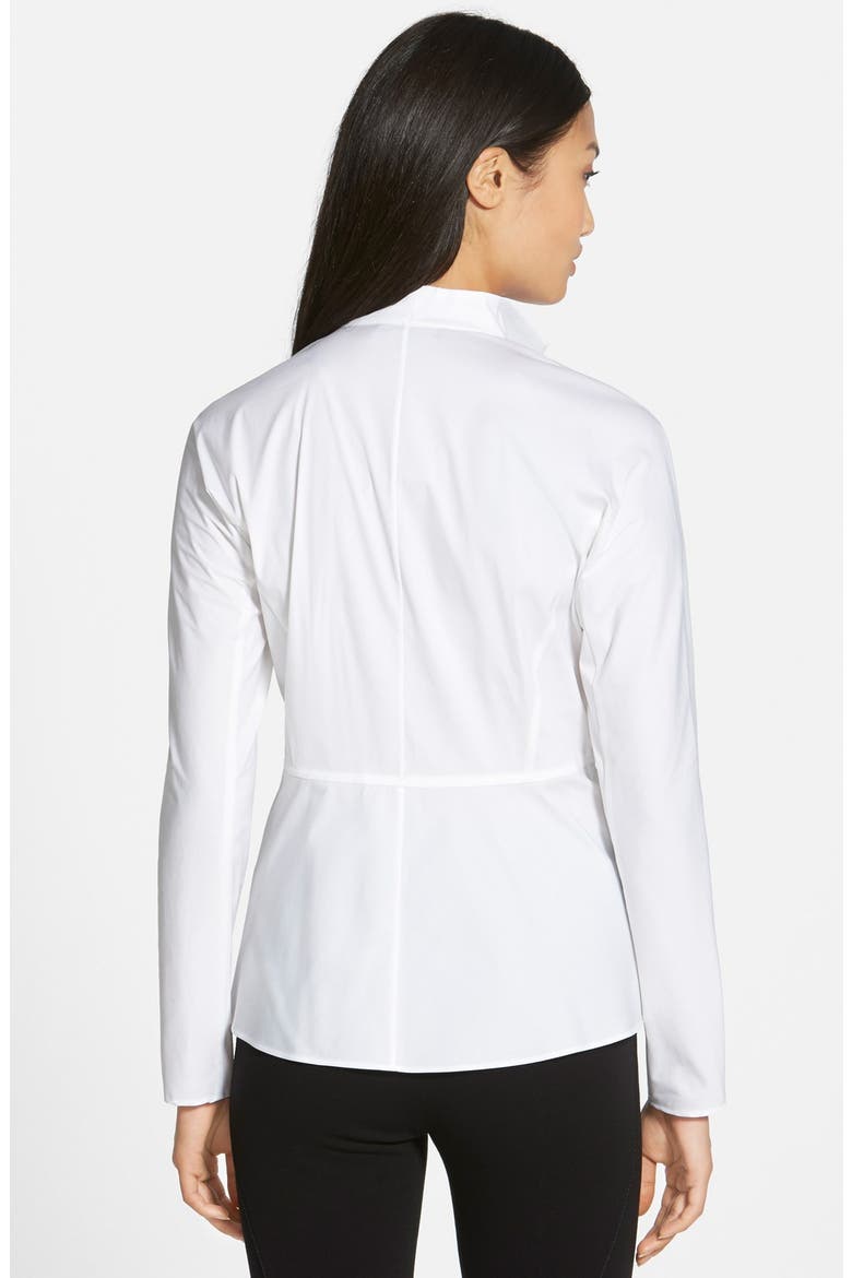 'Kerry' Stretch Poplin Blouse, Alternate, color, WHITE