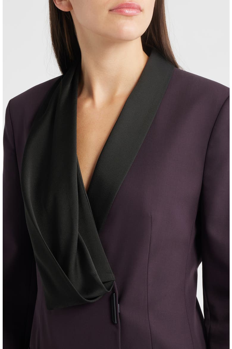 Danjana Long Sleeve Virgin Wool Blazer Dress, Alternate, color, DARK CARMINE