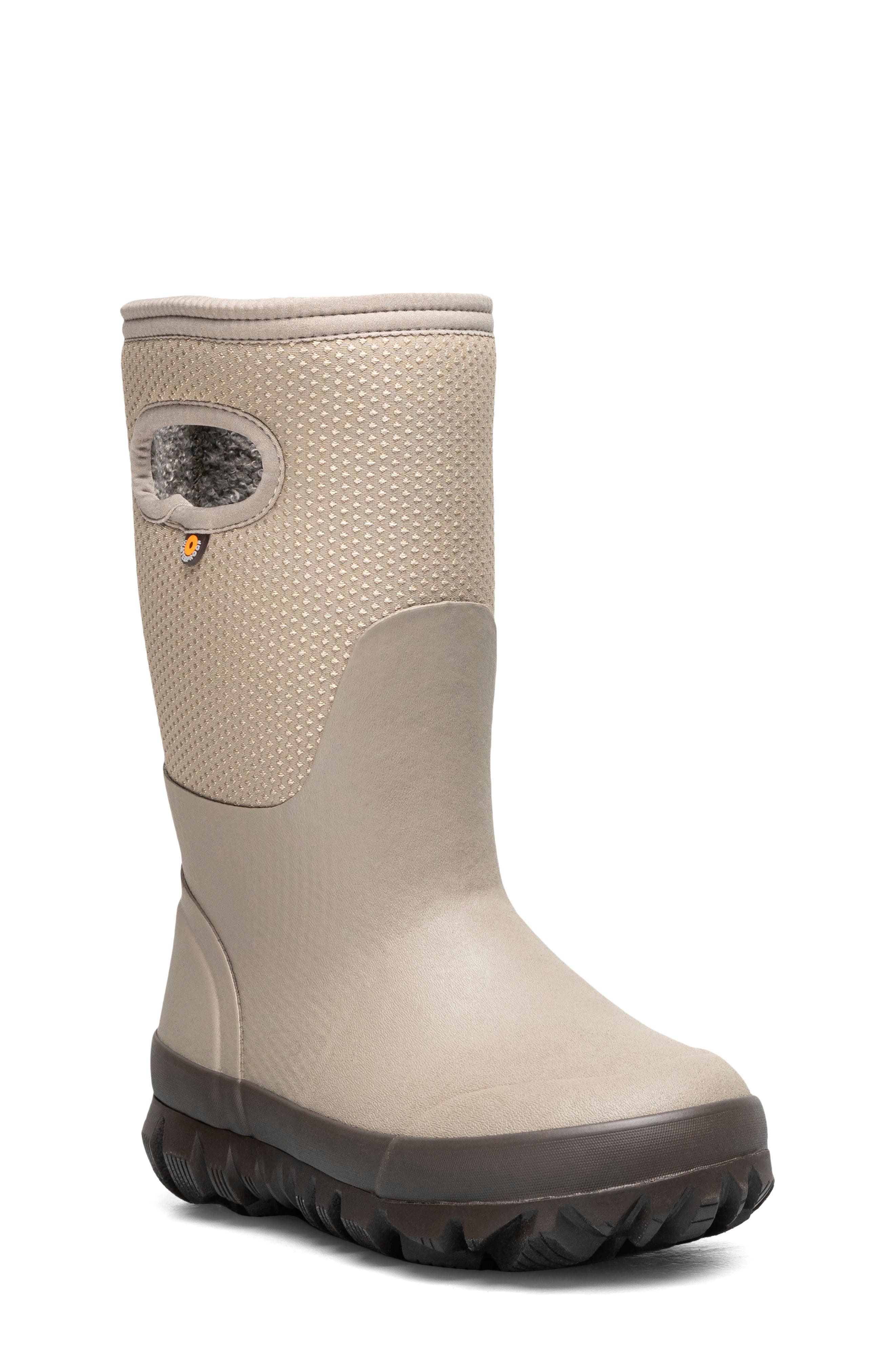 Kids' Whiteout Dots Waterproof Insulated Boot, Main, color, TAUPE
