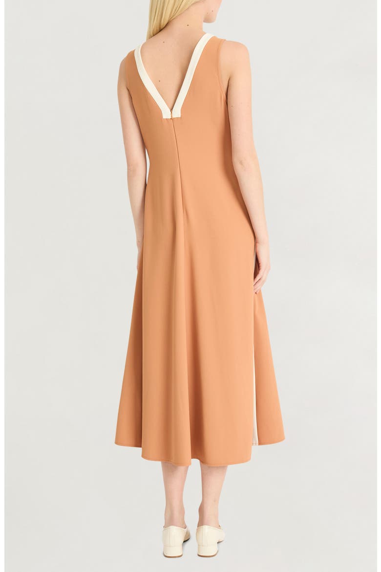 Stripe V-Neck Maxi Dress, Alternate, color, HAZEL
