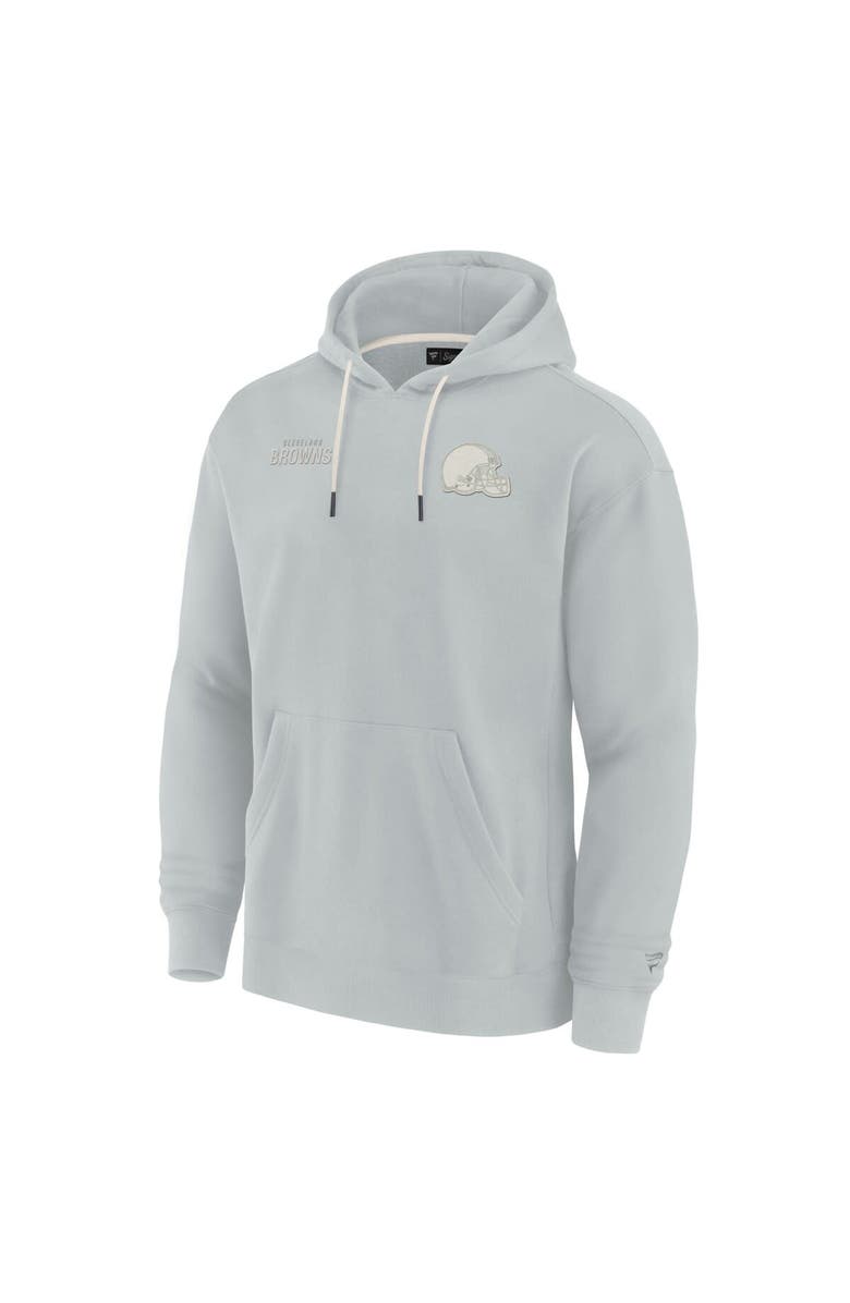 Fanatics Signature Unisex Fanatics Signature Gray Cleveland Browns Elements Super Soft Fleece Pullover Hoodie, Alternate, color, Gray
