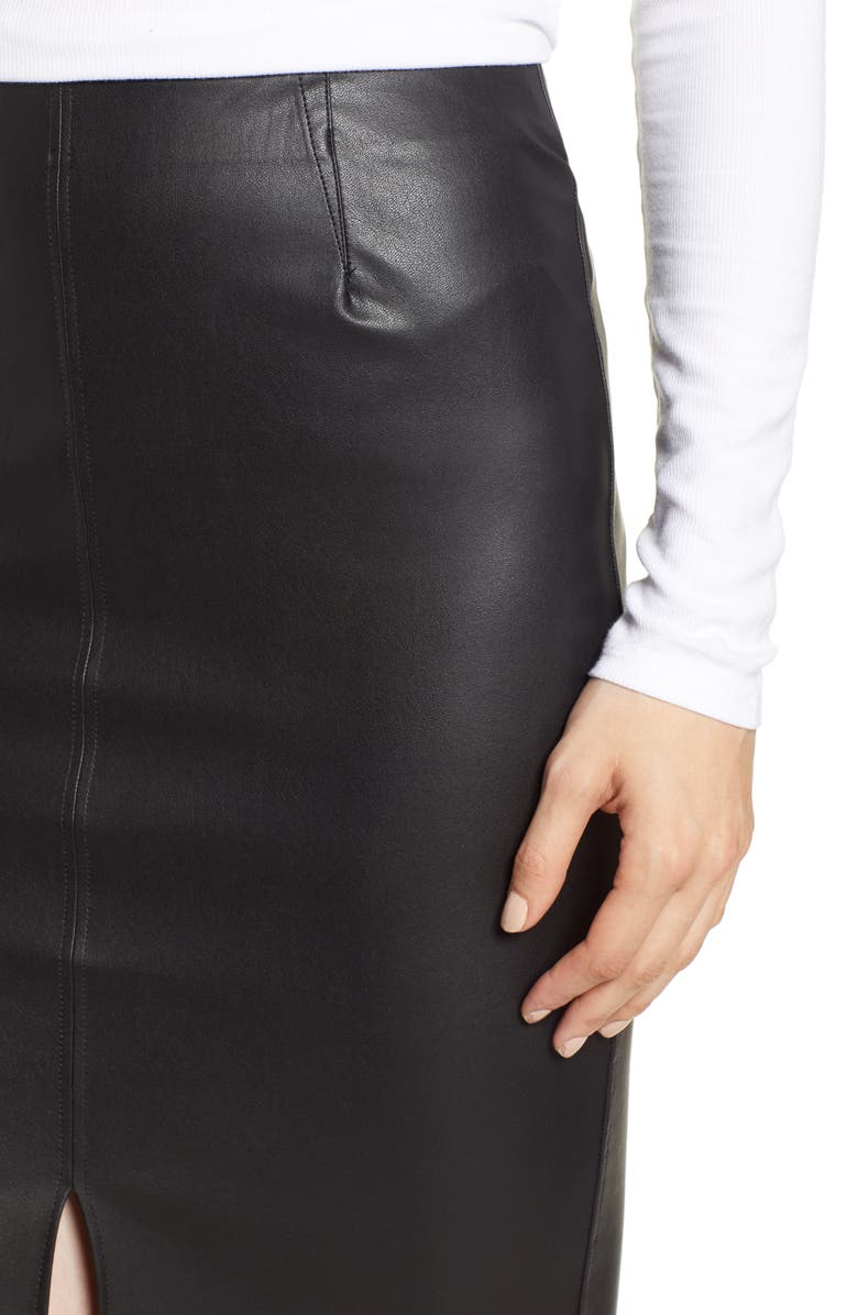 David Lerner Faux Leather Pencil Skirt, Alternate, color,