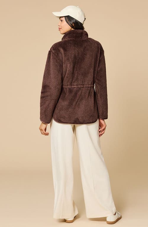 Softies Dreamplush Two Way Zip Tunic In Brown