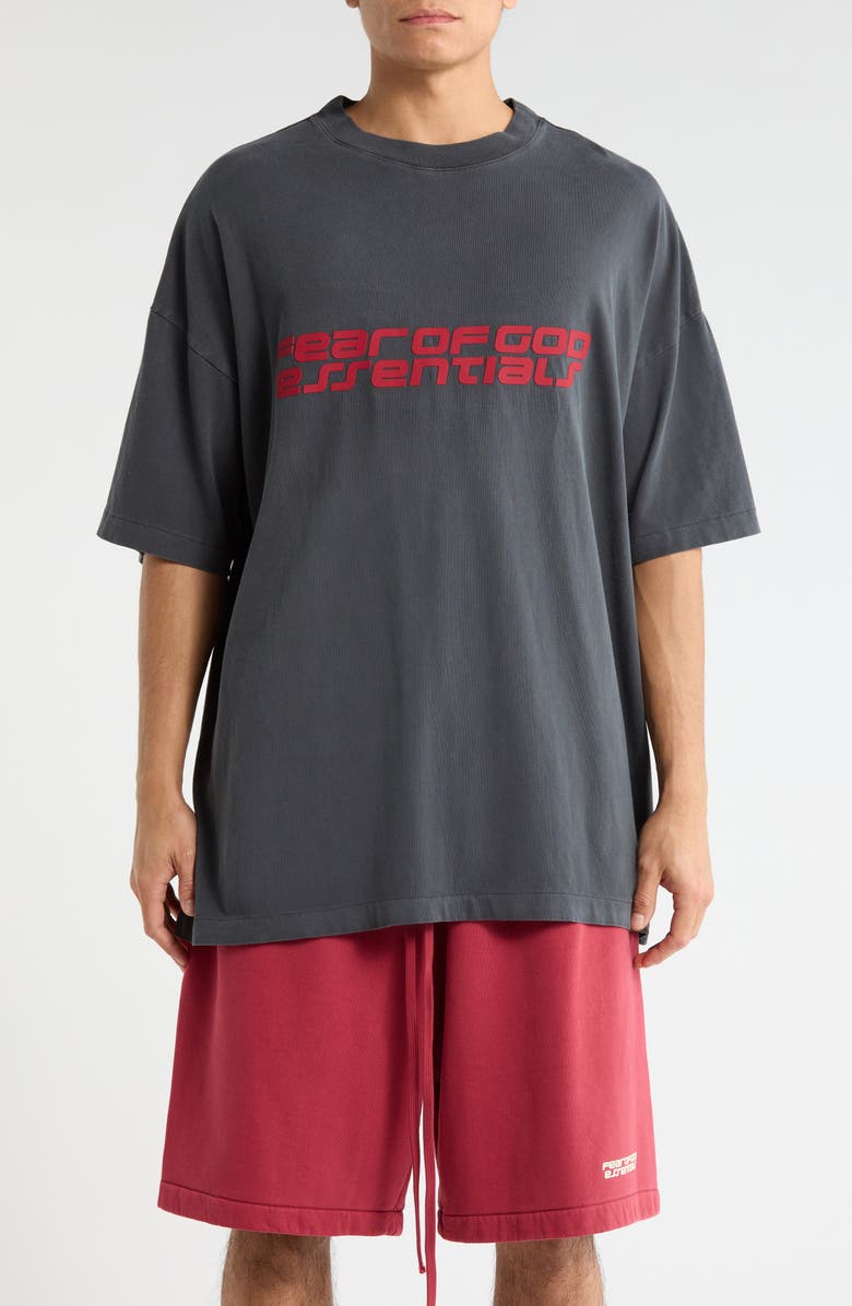 Fear of God Essentials 
90s Logo Graphic T-Shirt, Main, color, Iron Grey