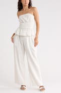 Abound Cotton Gauze Wide Leg Pants