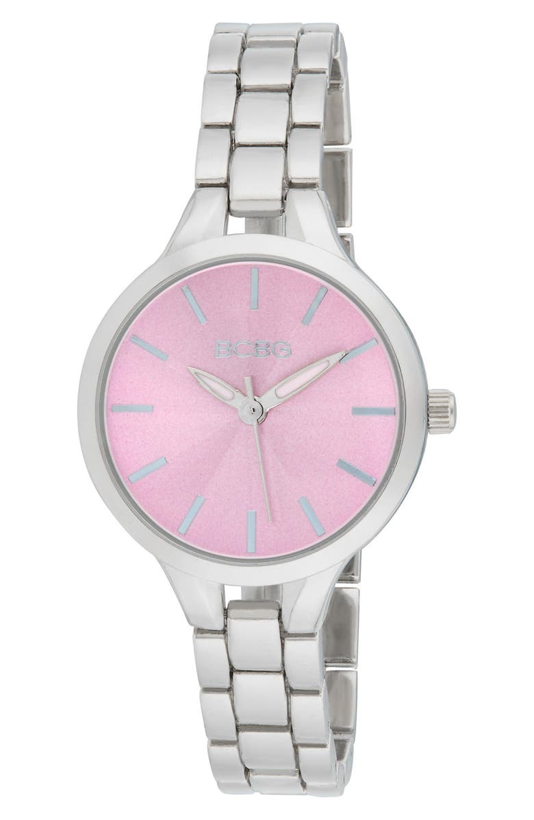 BCBG Bracelet Watch, 32mm, Alternate, color, Silver