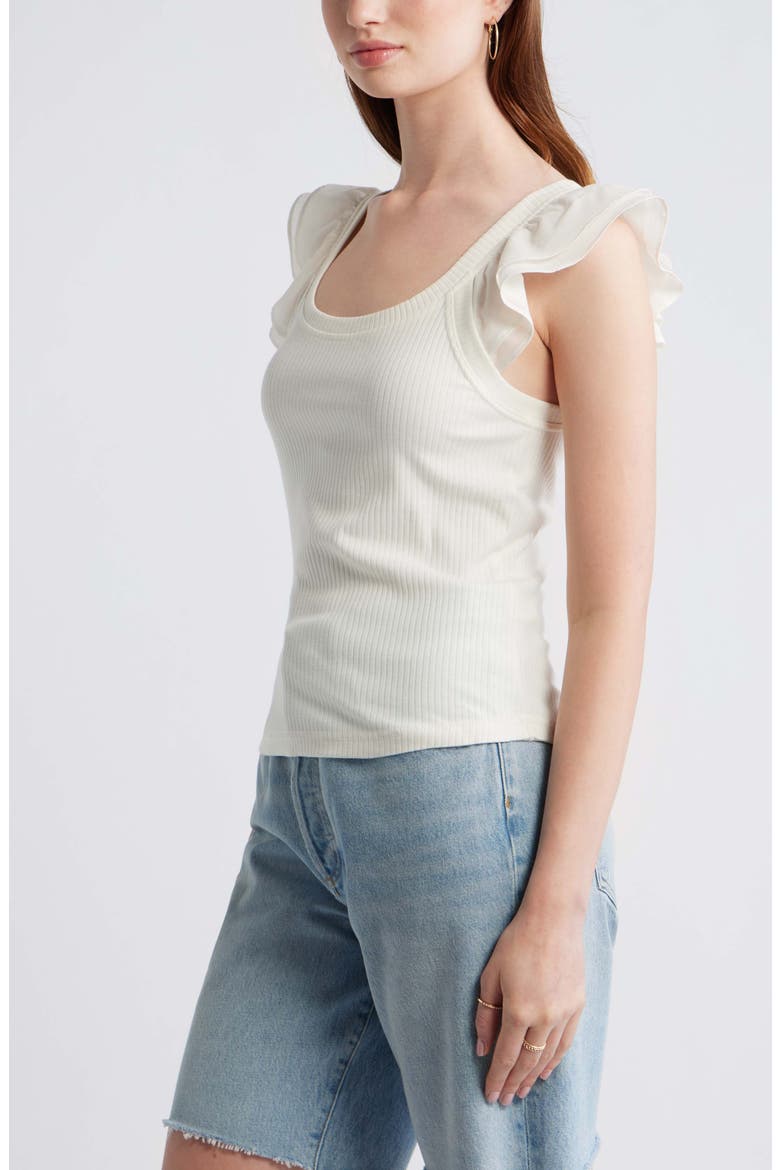 Rib Flutter Tank, Alternate, color, IVORY EGRET