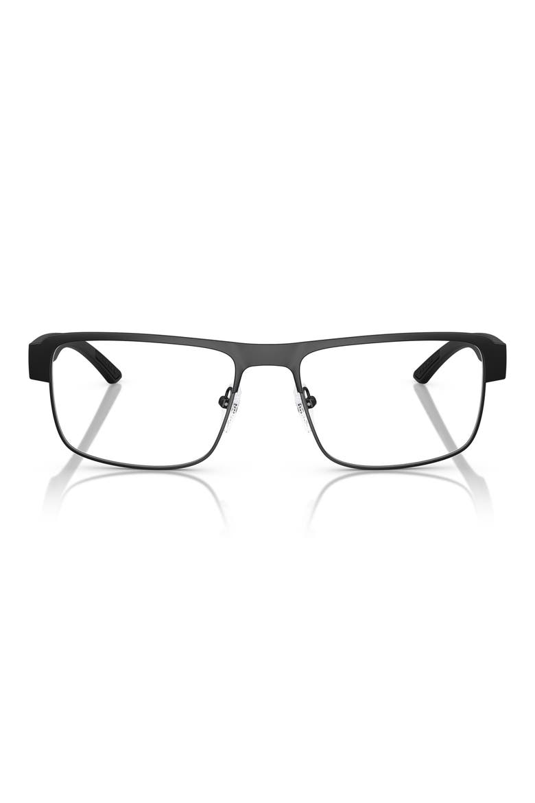 56mm Rectangular Optical Glasses, Main, color, MATTE BLACK