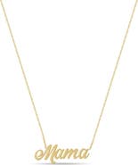 Zoë Chicco Mama Script Pendant Necklace