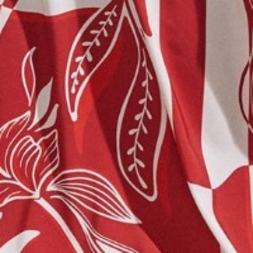 Live Unlimited Abstract Leaf Print Hanky Hem Dress In Red