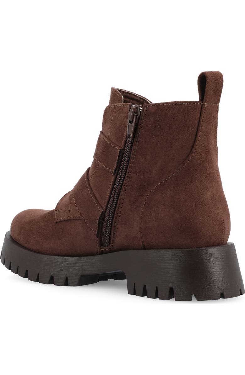 Journee Collection Maebry Buckle Bootie, Alternate, color, Brown