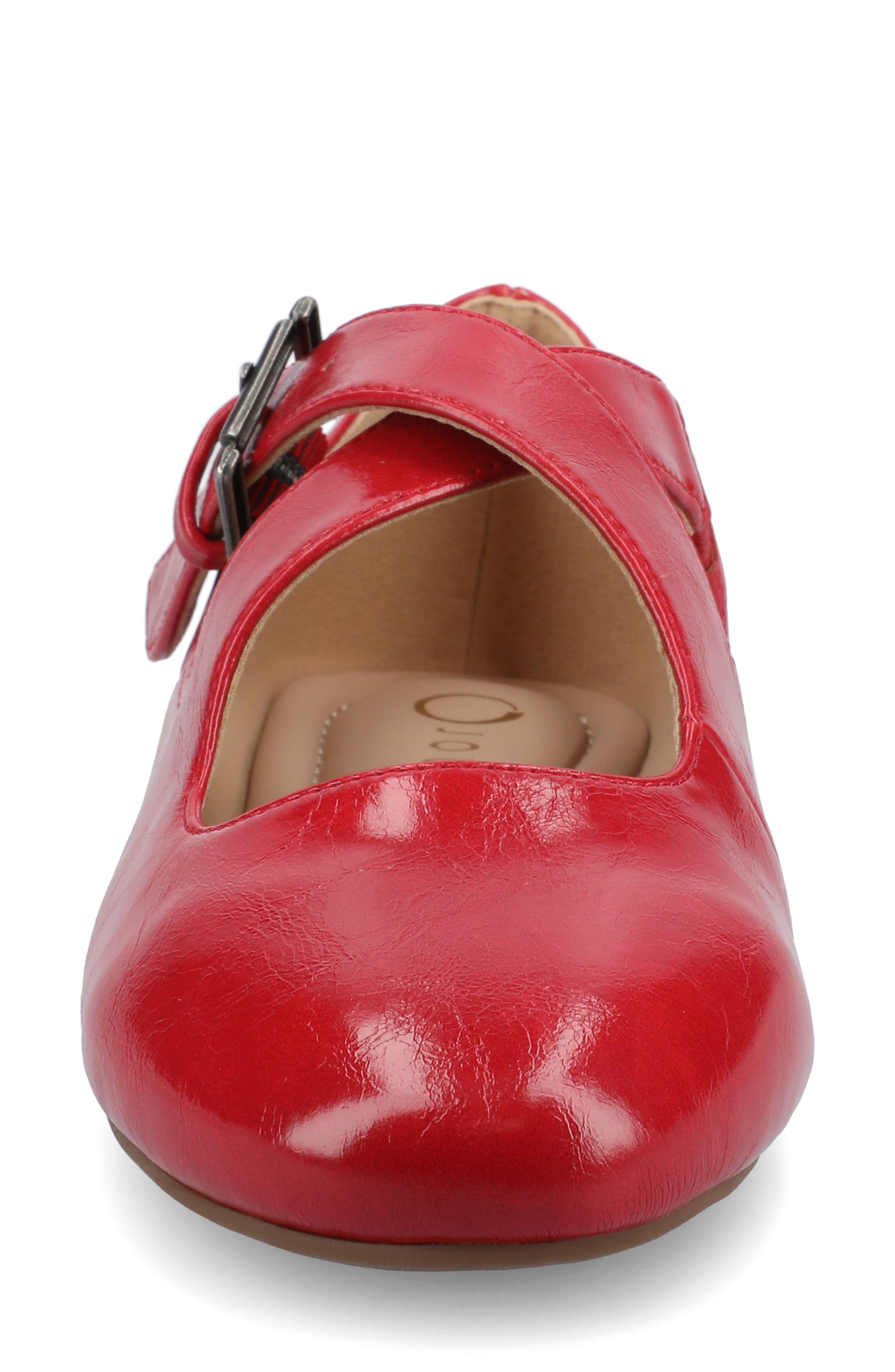 Ivanna Mary Jane Flat, Alternate, color, RED