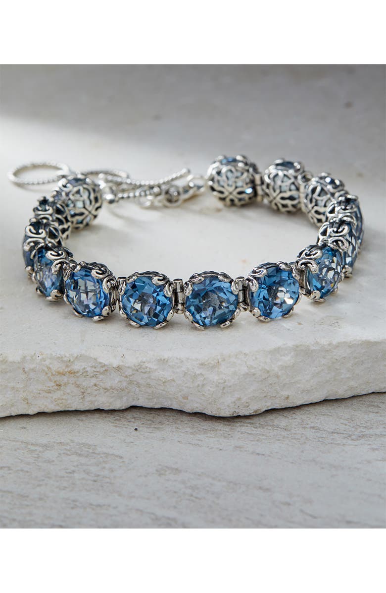 SAMUEL B. Aquamarine & Topaz Bracelet, Alternate, color, Blue