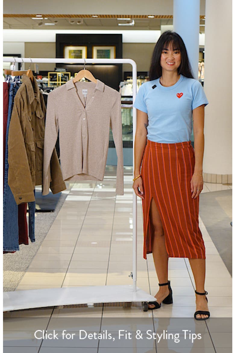 Perfect Rib Knit Long Sleeve Polo video