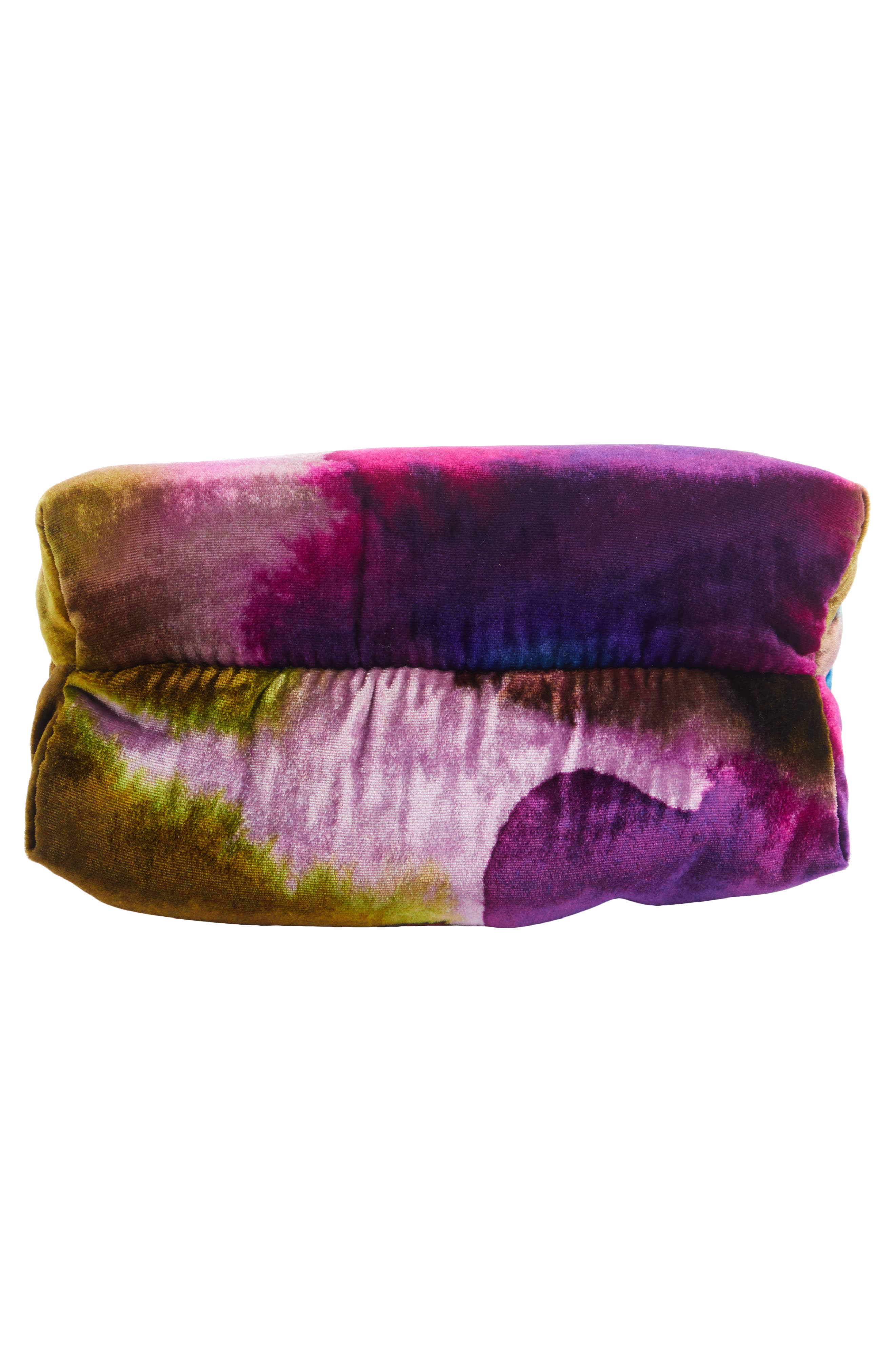 Dries Van Noten Small Knot Handle Tie Dye Velvet Shoulder Bag, Alternate, color, 