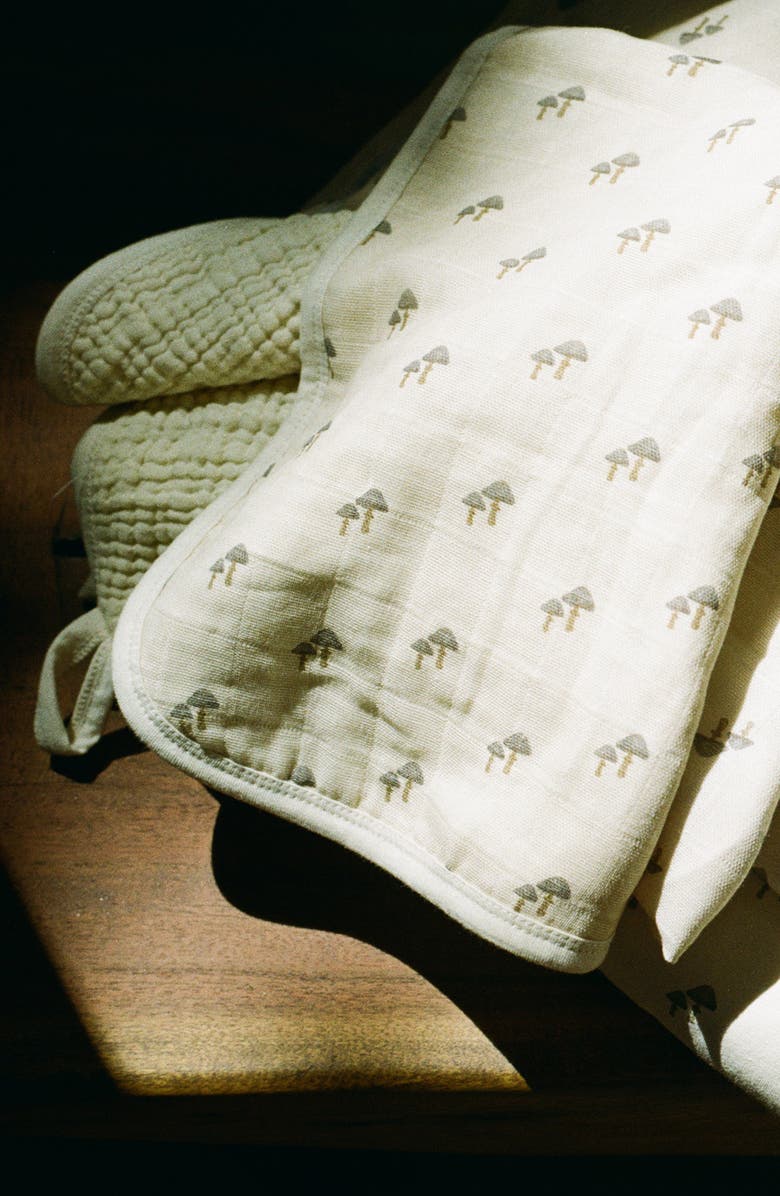 Oilo Assorted 2-Pack Organic Cotton Muslin Bibs, Alternate, color, Eggshell