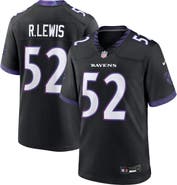 Nike Men's Nike Ray Lewis Black Baltimore Ravens Alternate Retired Player Game Jersey