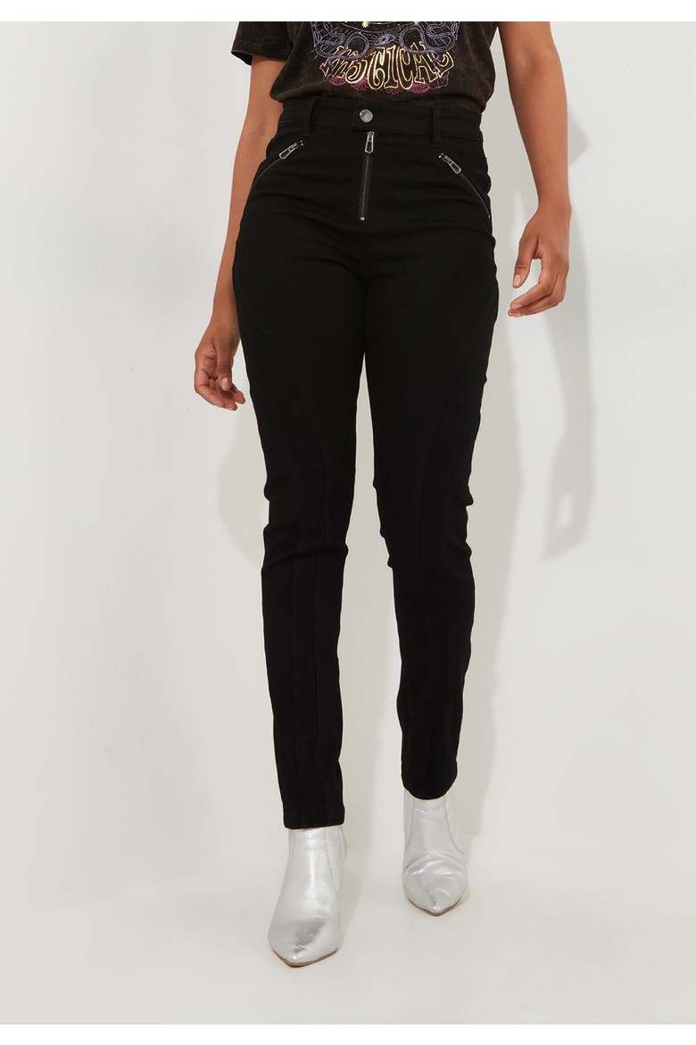 Stretch Denim Rocker Skinny Jean, Alternate, color, BLACK