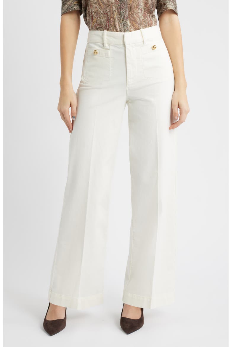 The Modernist High Waist Straight Leg Pants, Main, color, CREAM