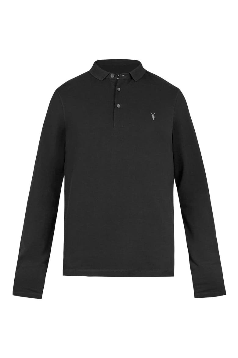 Reform Cotton Piqué Polo, Alternate, color, BLACK