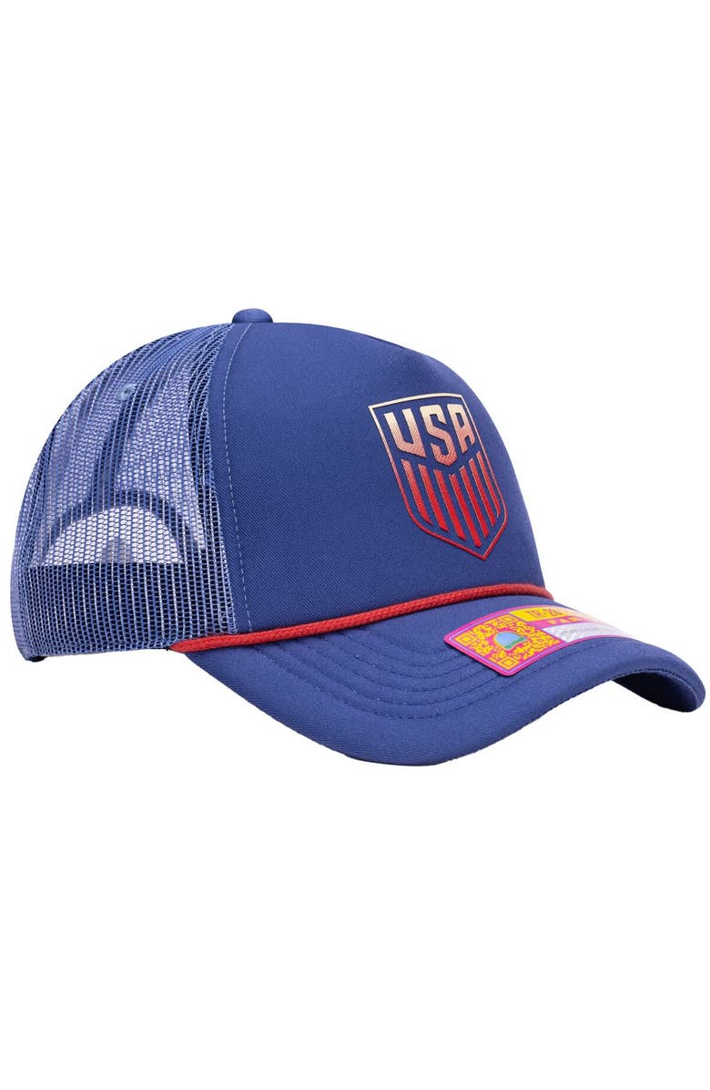 FAN INK Men's Fan Ink  Blue USMNT Atmosphere Adjustable Trucker Hat, Alternate, color, 