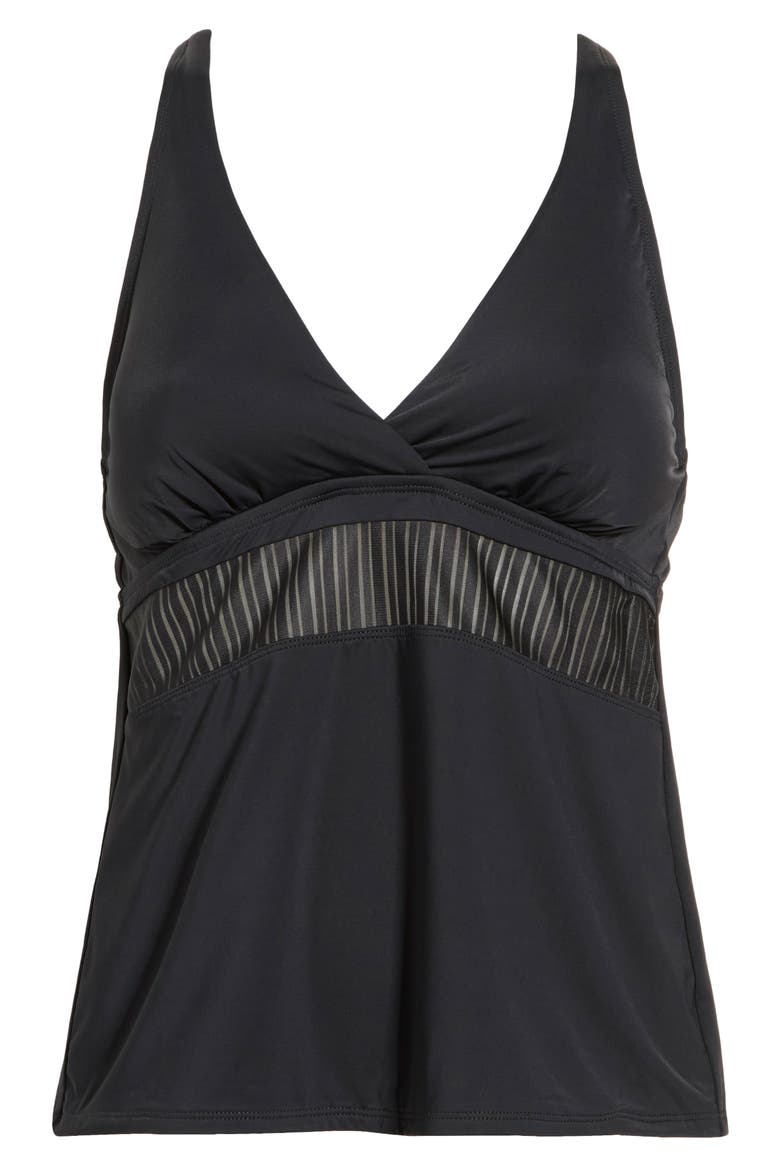 Jaime Halter Tankini Top, Alternate, color, BLACK