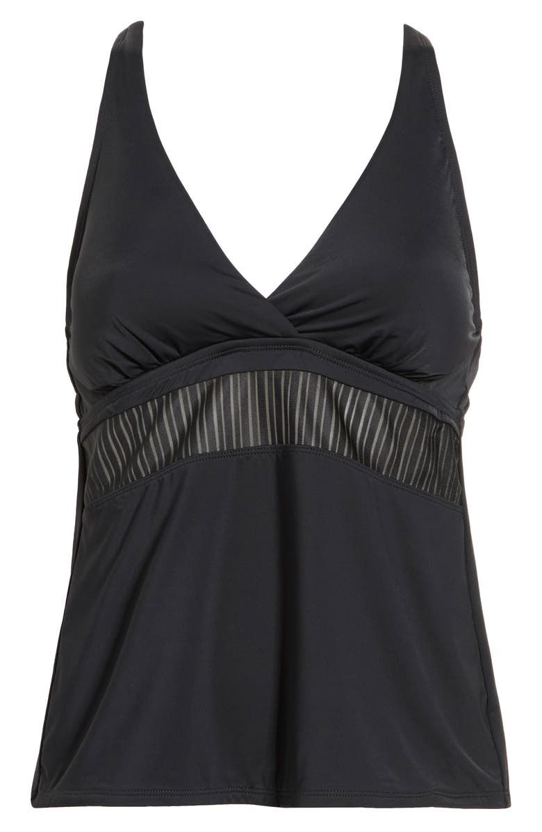 JANTZEN Jaime Halter Tankini Top, Alternate, color, Black