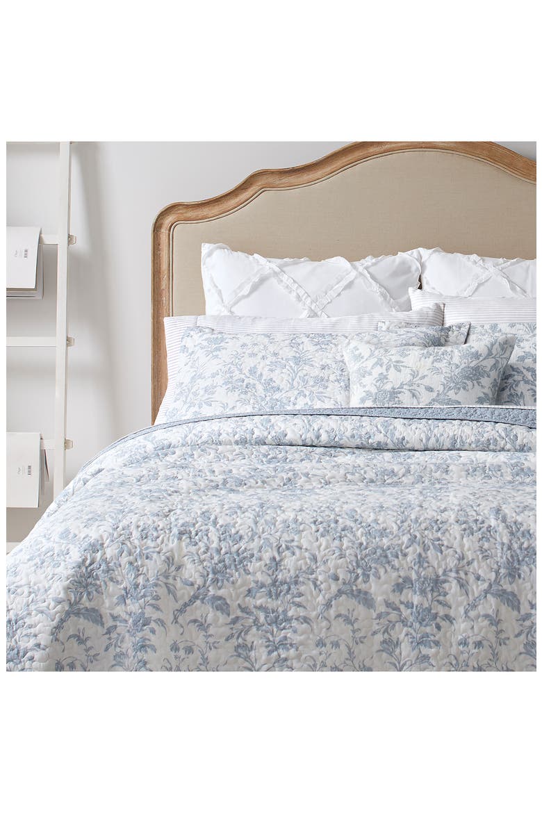 Ashfield 3-Piece Cotton Comforter & Sham Set, Alternate, color, SOFT BLUE