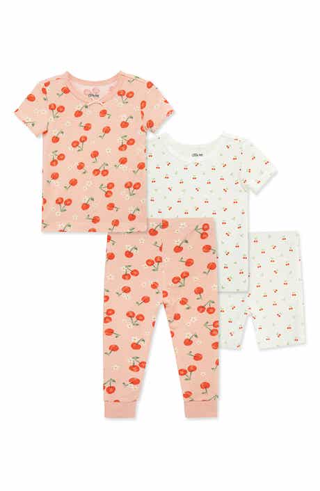 Little Me 2-Pack Cherry Print Stretch Viscose Pajama Sets
