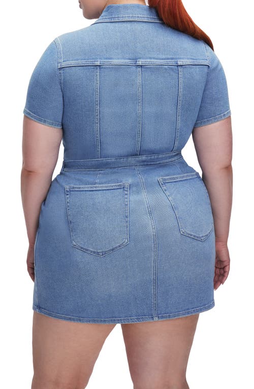 GOOD AMERICAN GOOD AMERICAN FIT FOR SUCCESS DENIM UTILITY DRESS