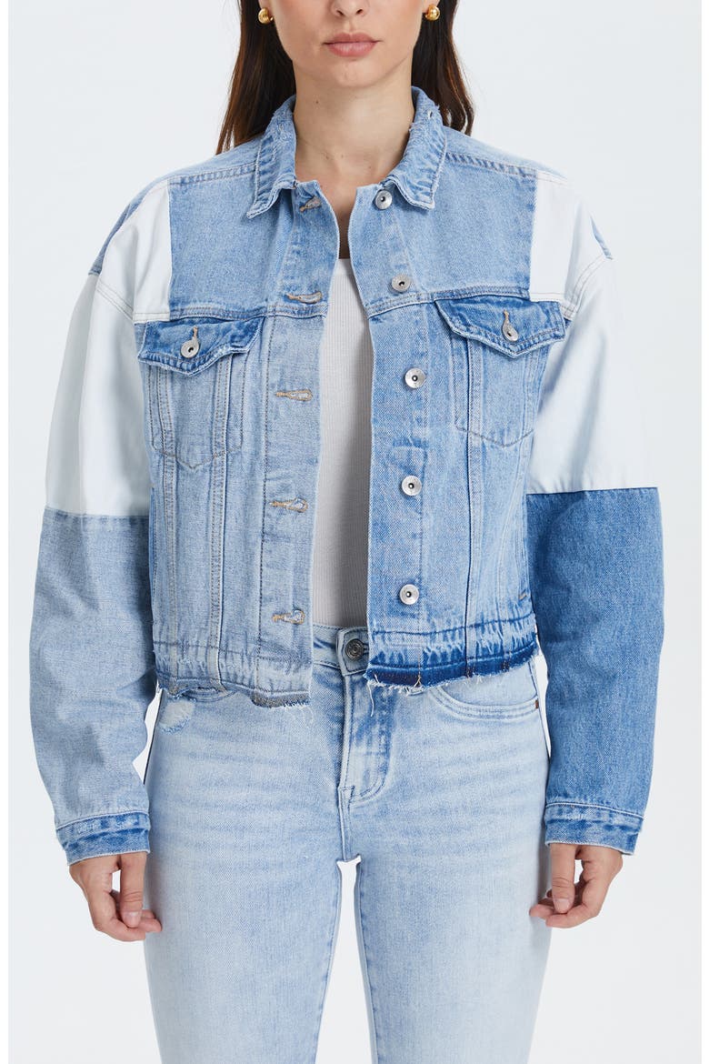 Patchwork Denim Jacket, Main, color, POLYCHROME