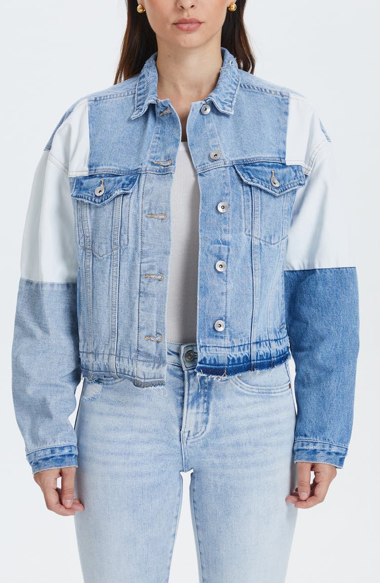 Bayeas Patchwork Denim Jacket, Main, color, Polychrome