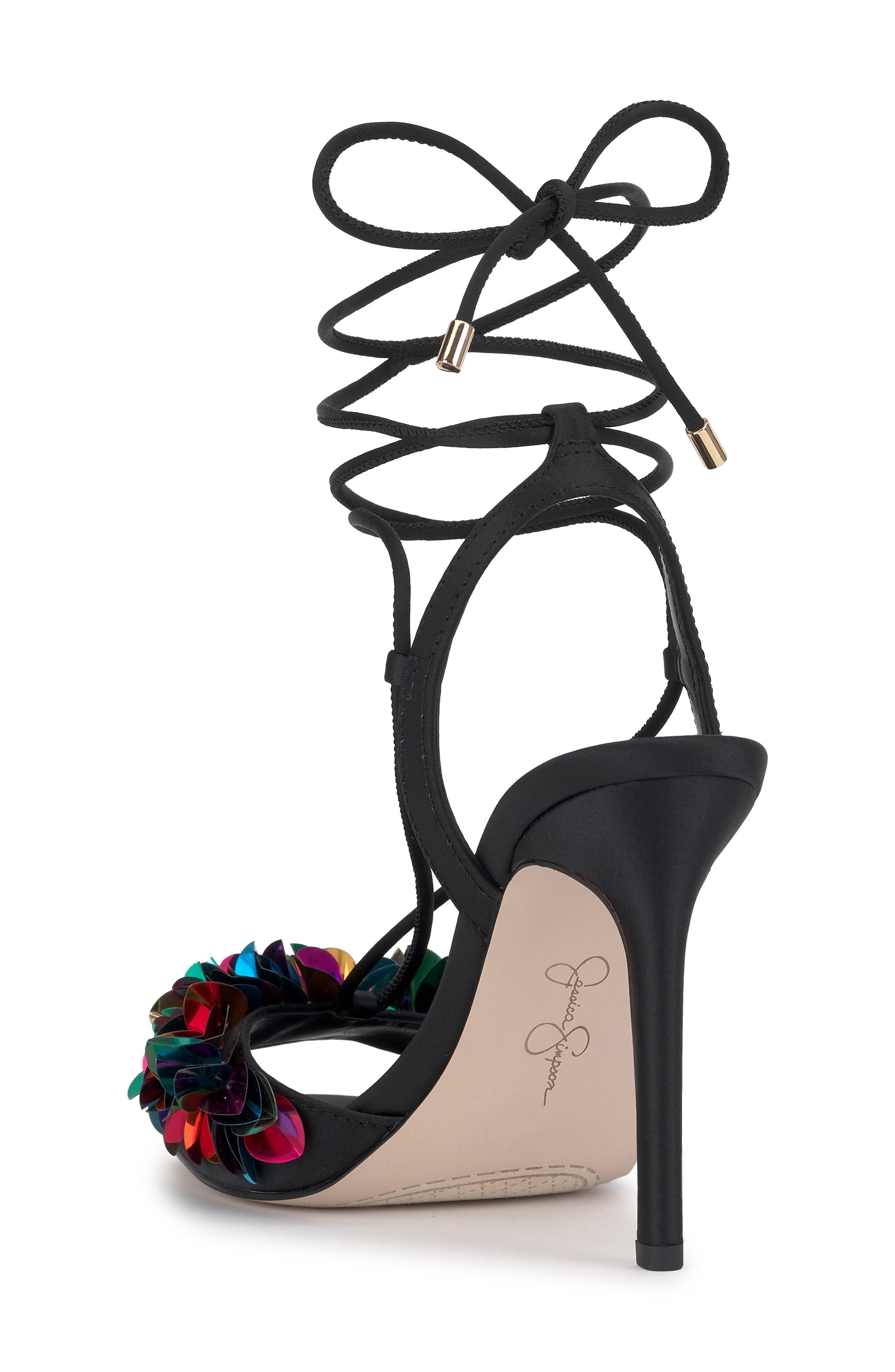 Jessica Simpson Oveny Ankle Wrap Sandal, Alternate, color, Black