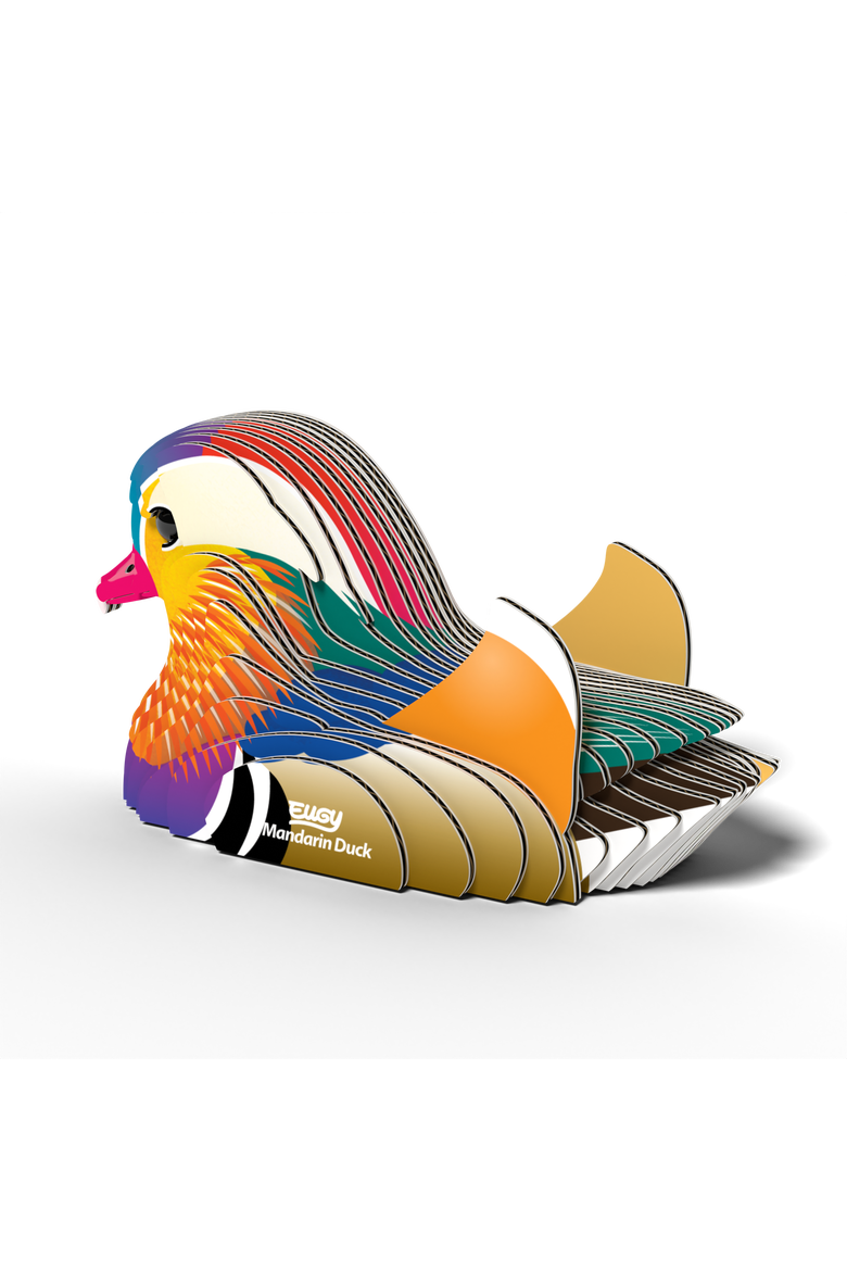 Mandarin Duck 3D Puzzle, Alternate, color, No Color