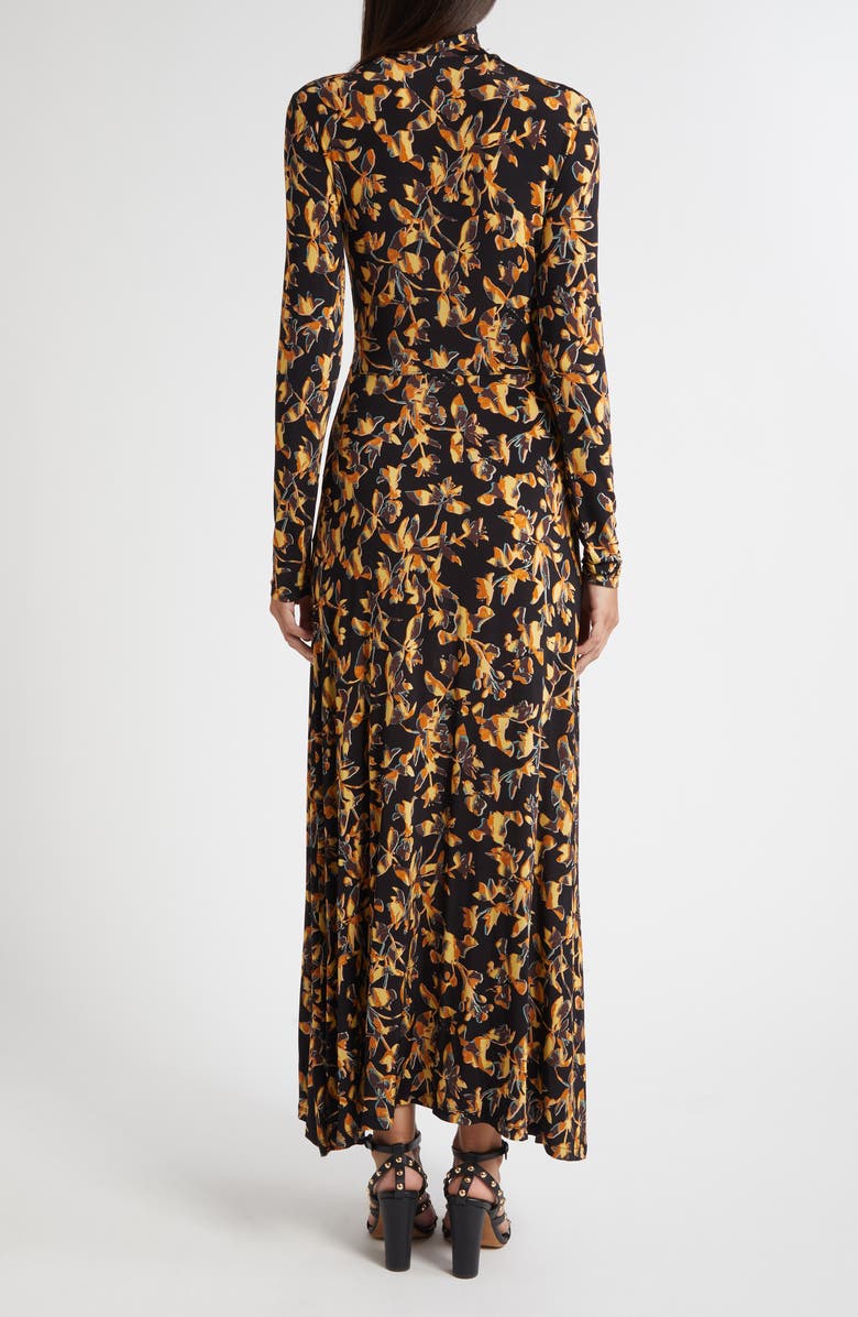 Ulla Johnson Koa Allover Print Long Sleeve Jersey Dress, Alternate, color, Solaris