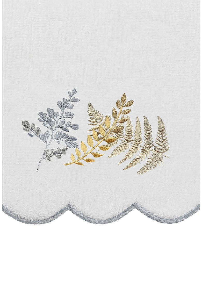 6-Piece Fern Toss Turkish Cotton Towel Set, Alternate, color, WHITE/ GRAY