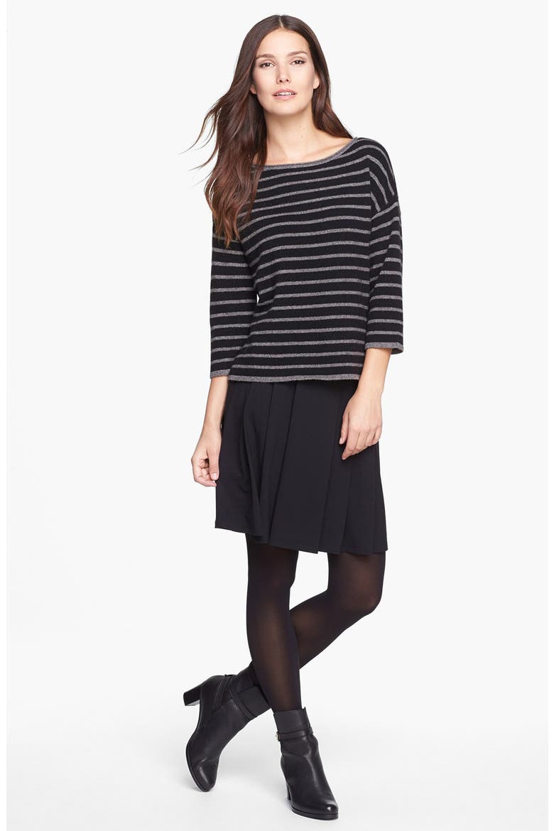 Pleated Skirt, Main, color, BLACK