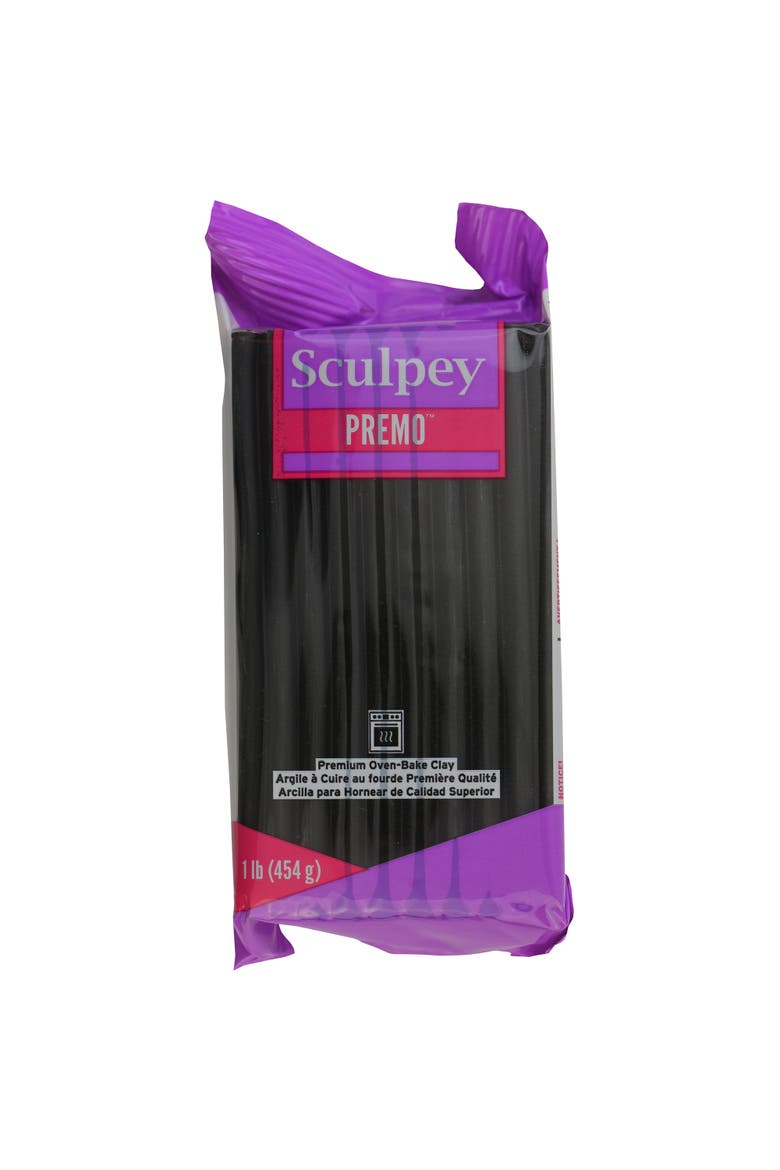 Black 1lb Bar, Polymer OvenBake Clay, Non Toxic, Main, color, Black