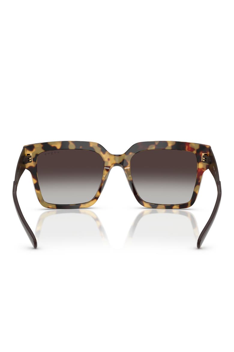 54mm Square Sunglasses, Alternate, color, YELLOW TORTOISE