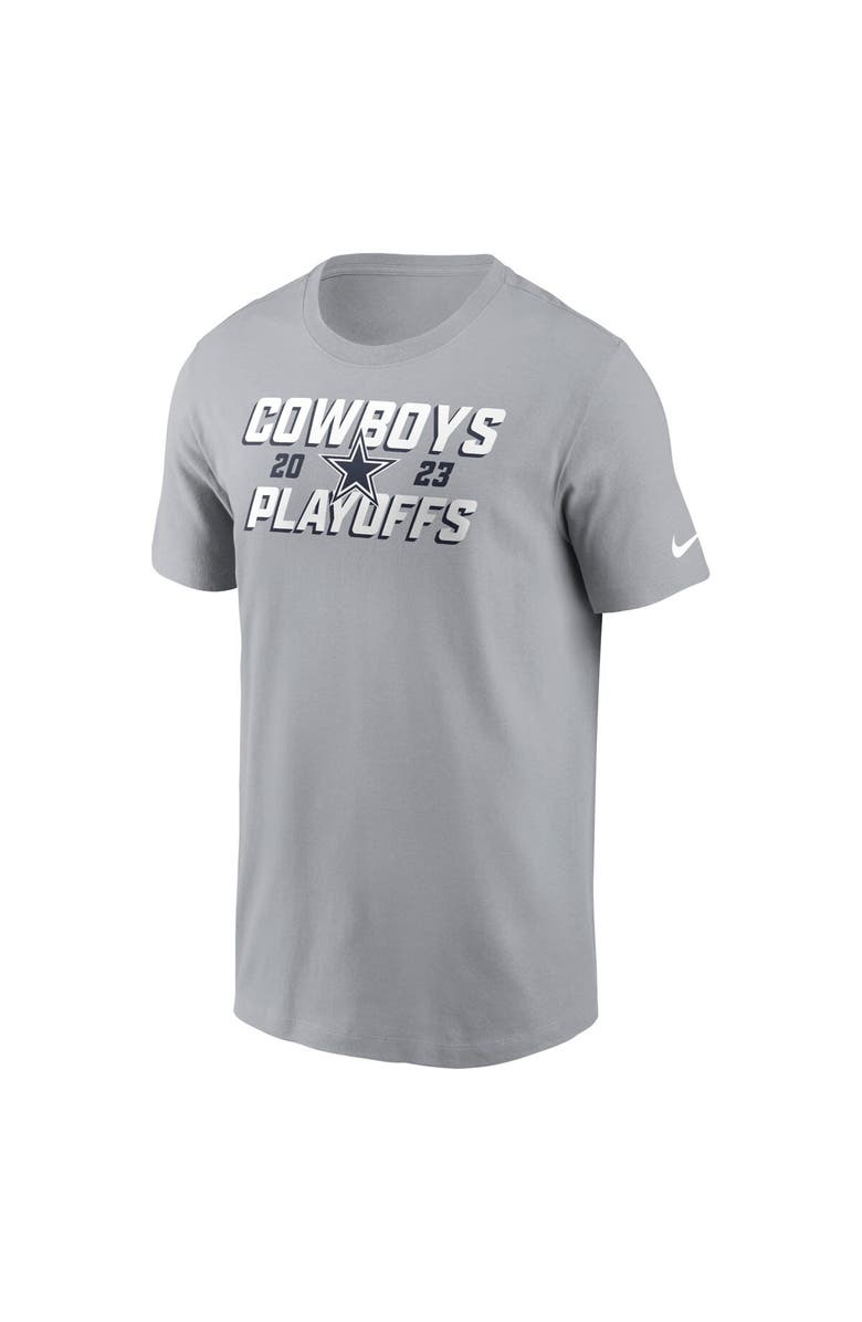 Nike Men's Nike  Gray Dallas Cowboys 2023 NFL Playoffs Iconic T-Shirt, Alternate, color, 
