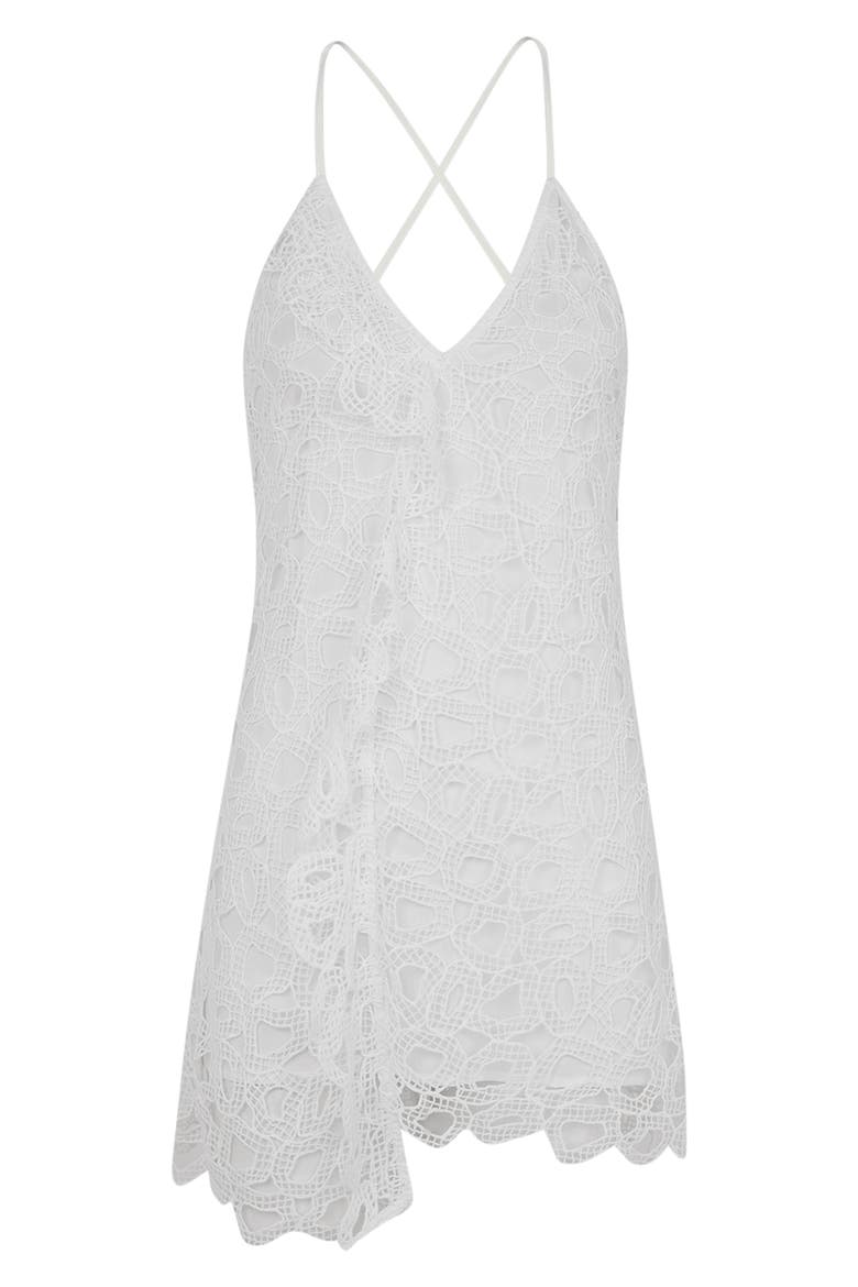 Eyelet Tisa Short Dress, Main, color, WHITE