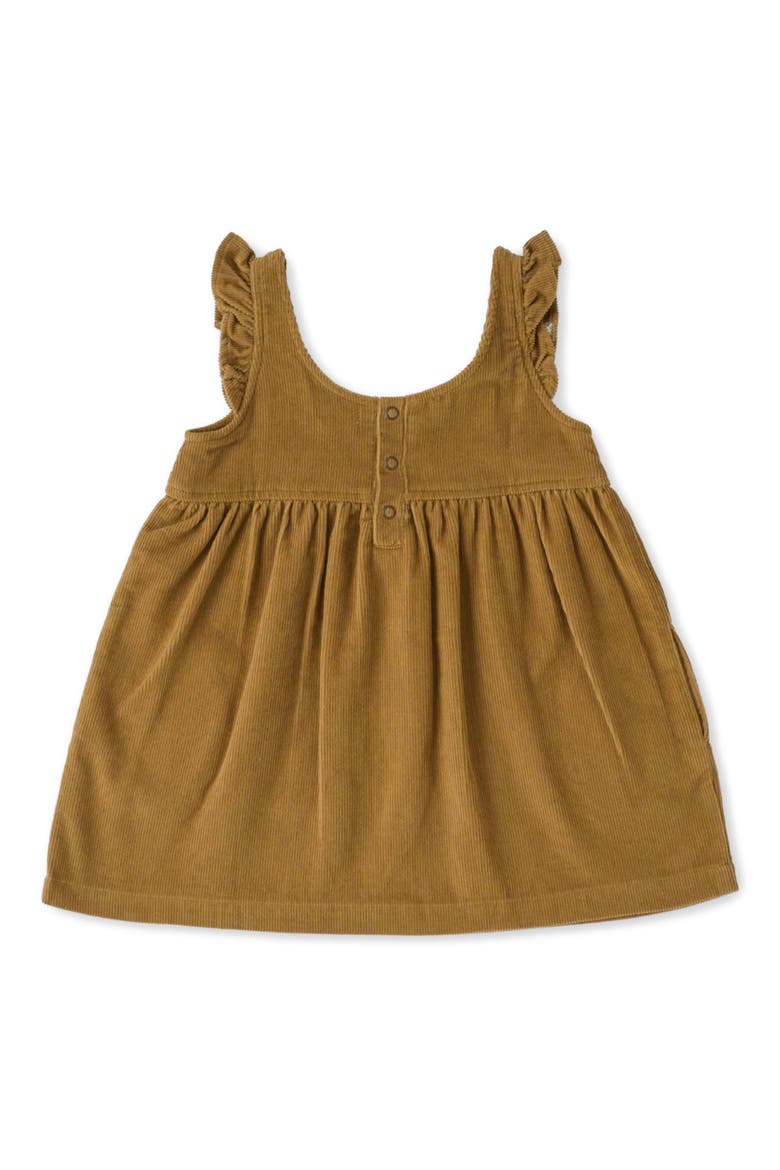 Organic Cotton Corduroy Pinafore Dress, Alternate, color, OCHRE
