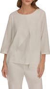 Donna Karan New York Overlap Wrap Front Top