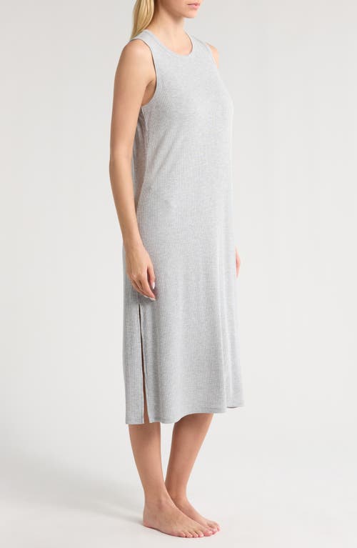 Nordstrom Moonlight Rib Tank Nightgown In Grey Heather