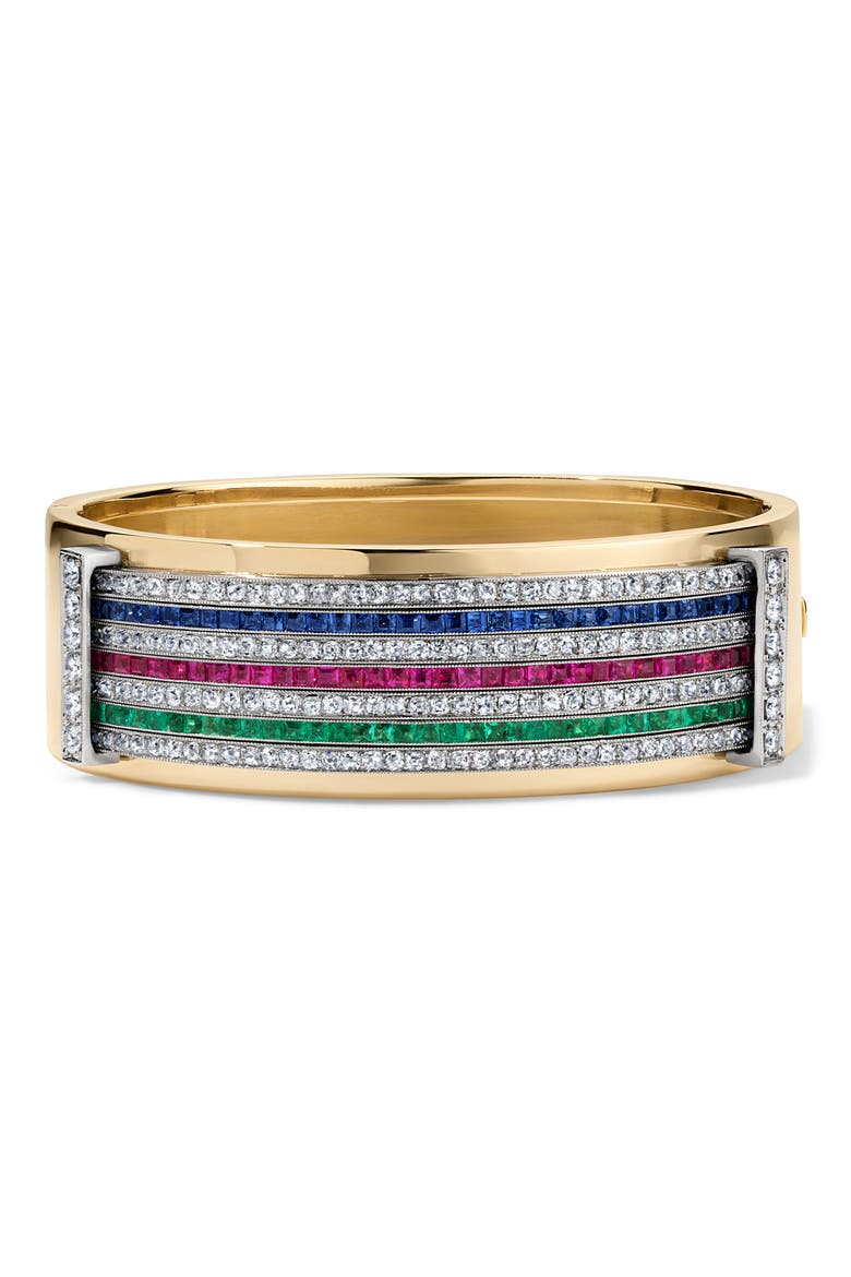 Reconceived 14k Gold Diamond & Gemstone Bracelet, Main, color, 18K YELLOW GOLD