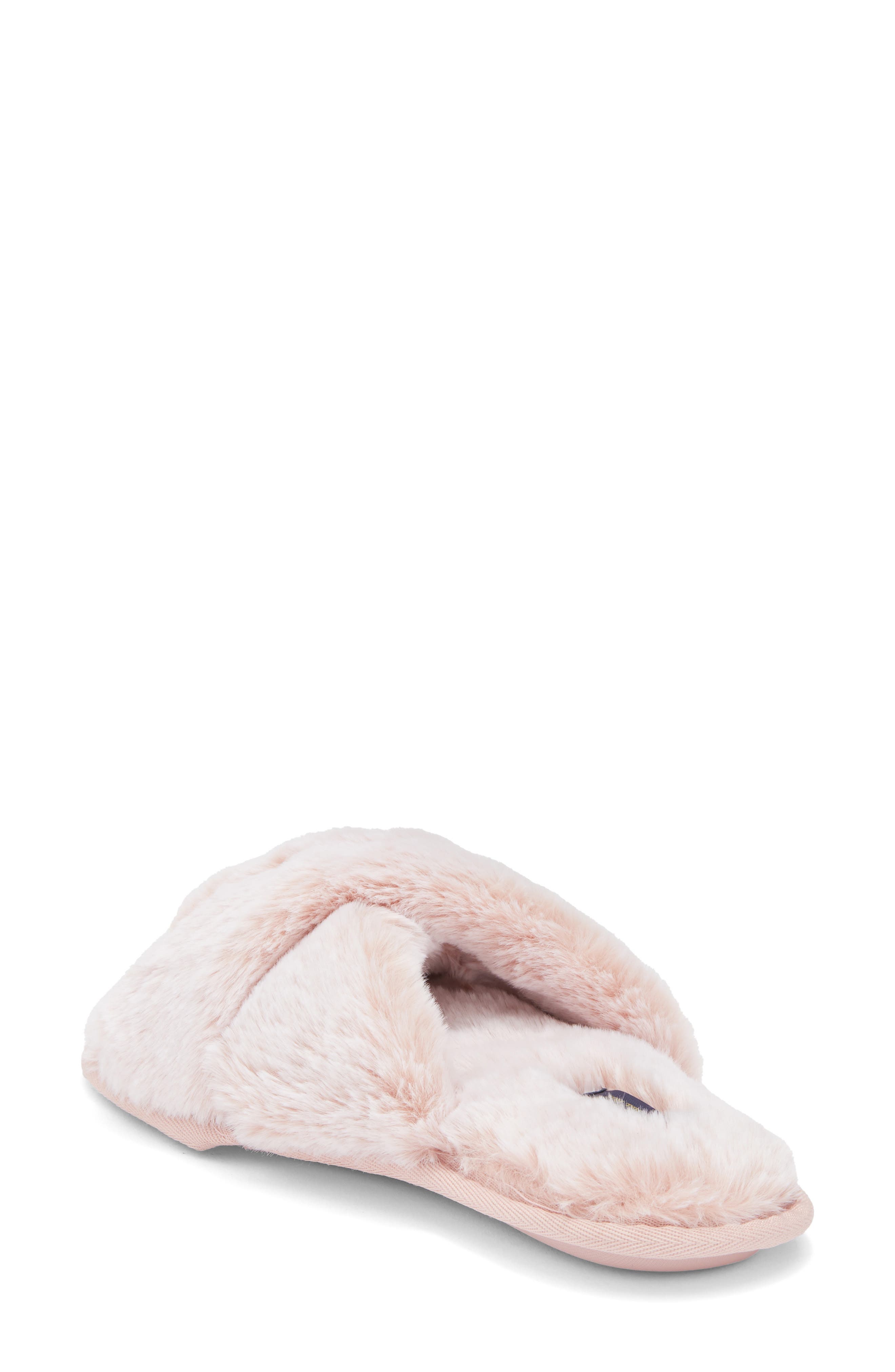 Rachel Roy Cody Faux Fur Slipper, Alternate, color, Pink
