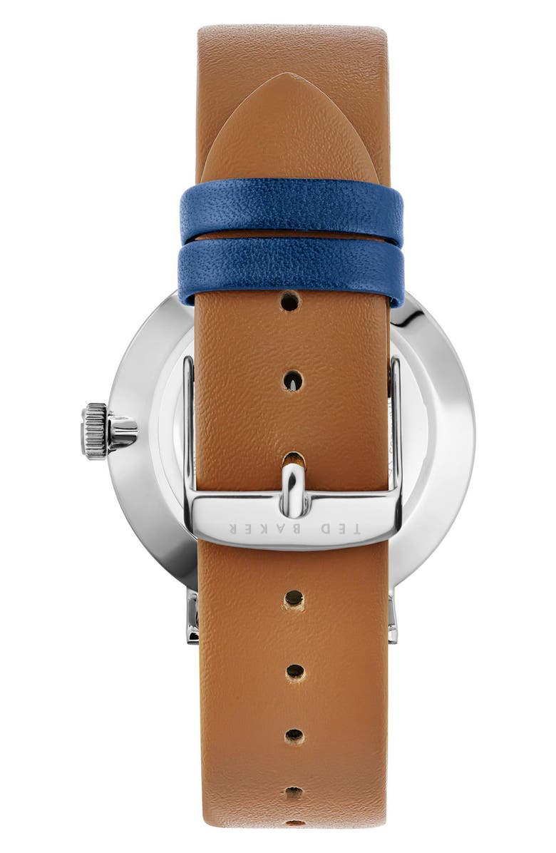 Ted Baker Gents Leather Strap Watch, 41mm, Alternate, color, Tan