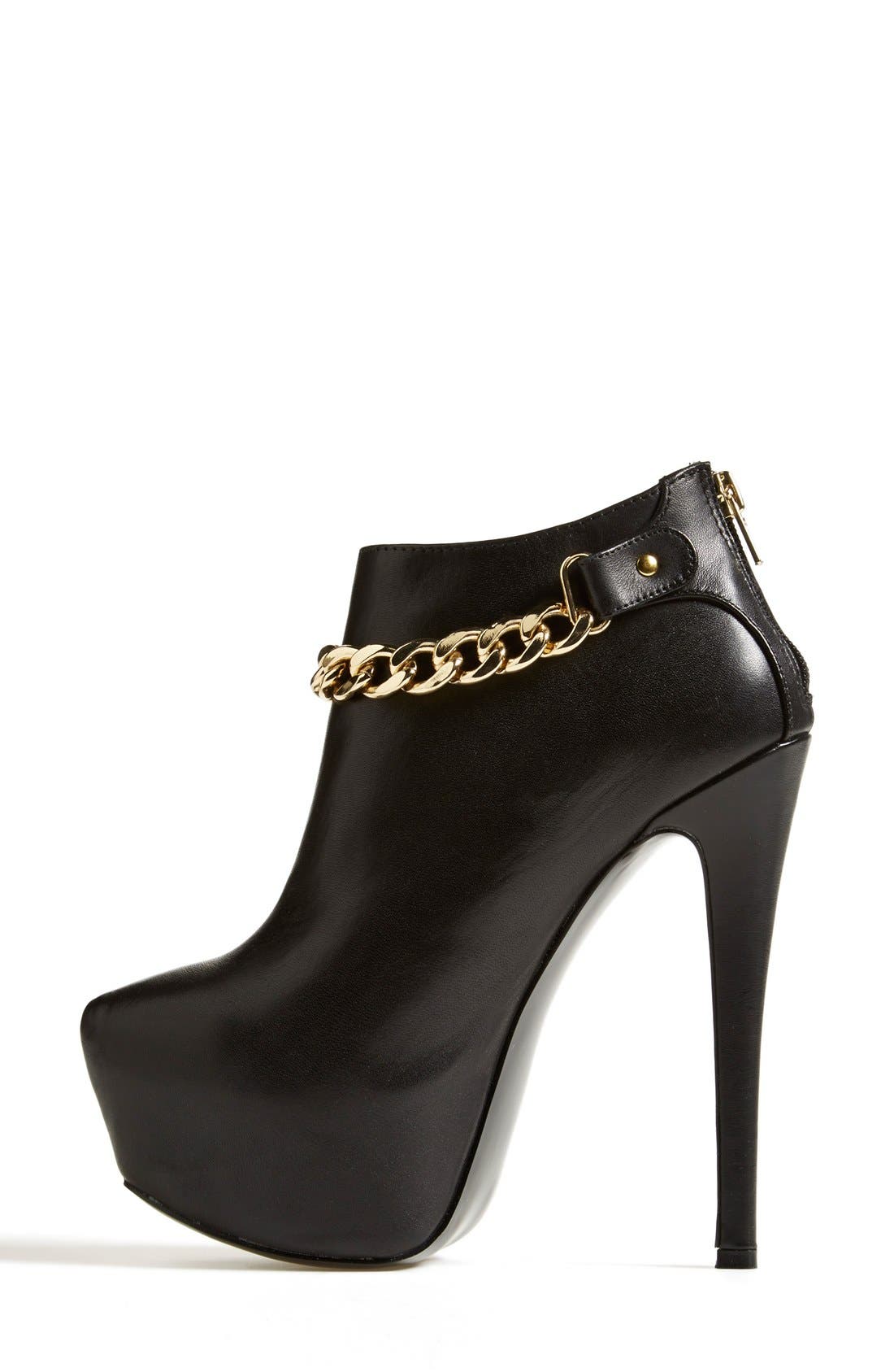 'Vindctve' Platform Bootie, Alternate, color, BLACK LEATHER