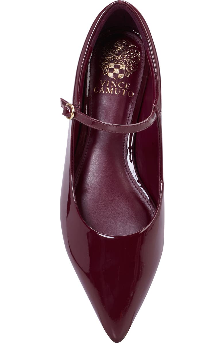 Vince Camuto Eloise Mary Jane Pointed Toe Flat, Alternate, color, Chianti