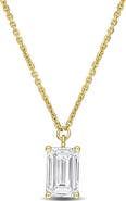 Julianna B. Lab Grown Diamond Emerald Solitaire Necklace 14K